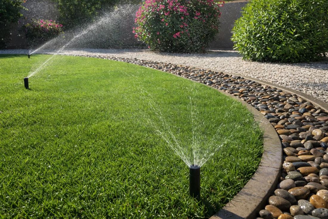 Landscape irrigation and planting area