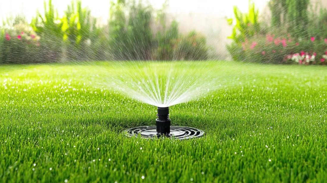 Landscape irrigation and planting area